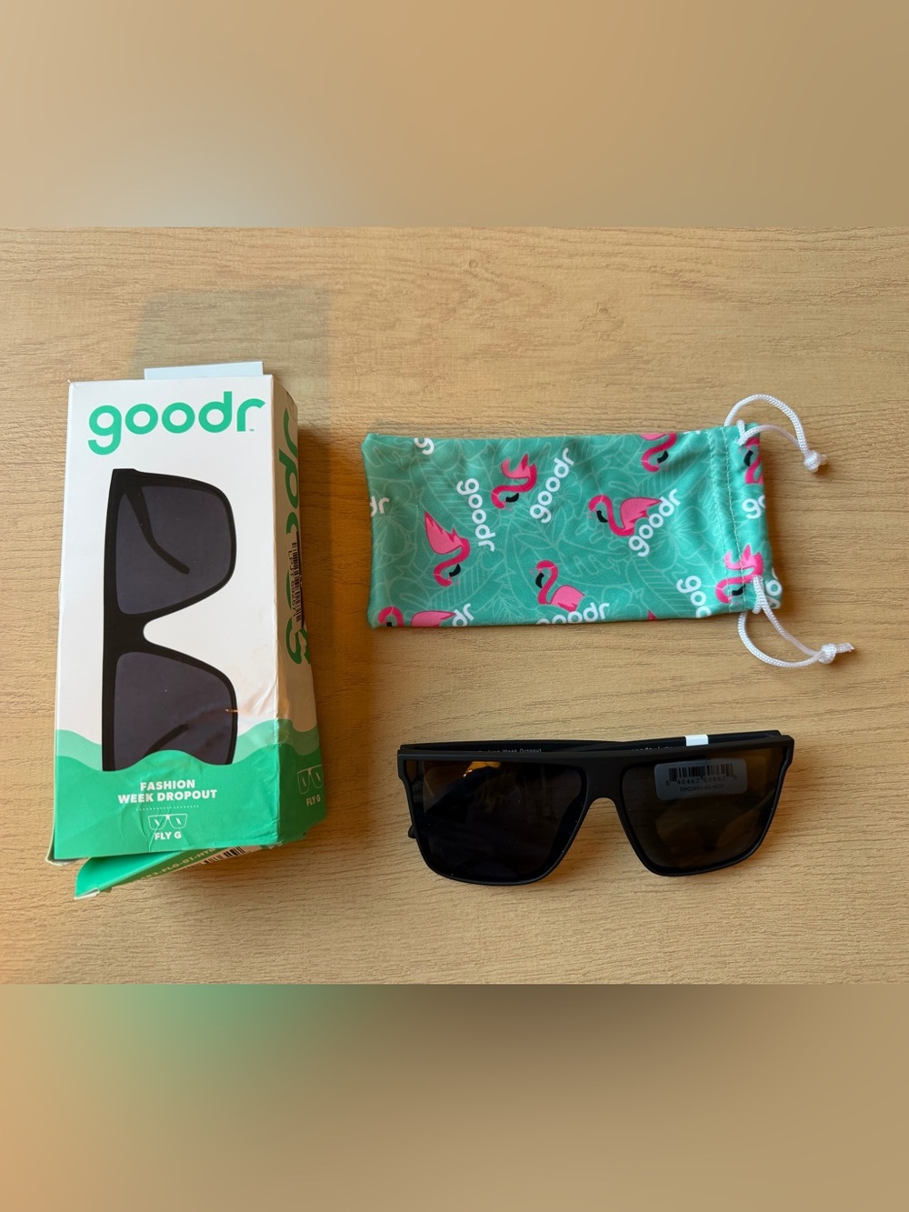 Goodr “Fashion Week Dropout” Fly G Black Sunglasses